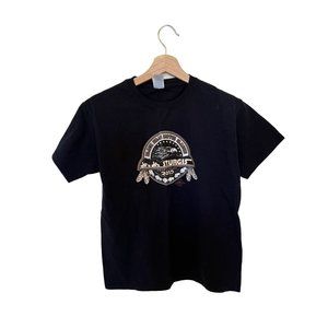 Sturgis Gildan Black Rally Hills 2015 Motorcycle Shirt T-Shirt Women's Size Medi